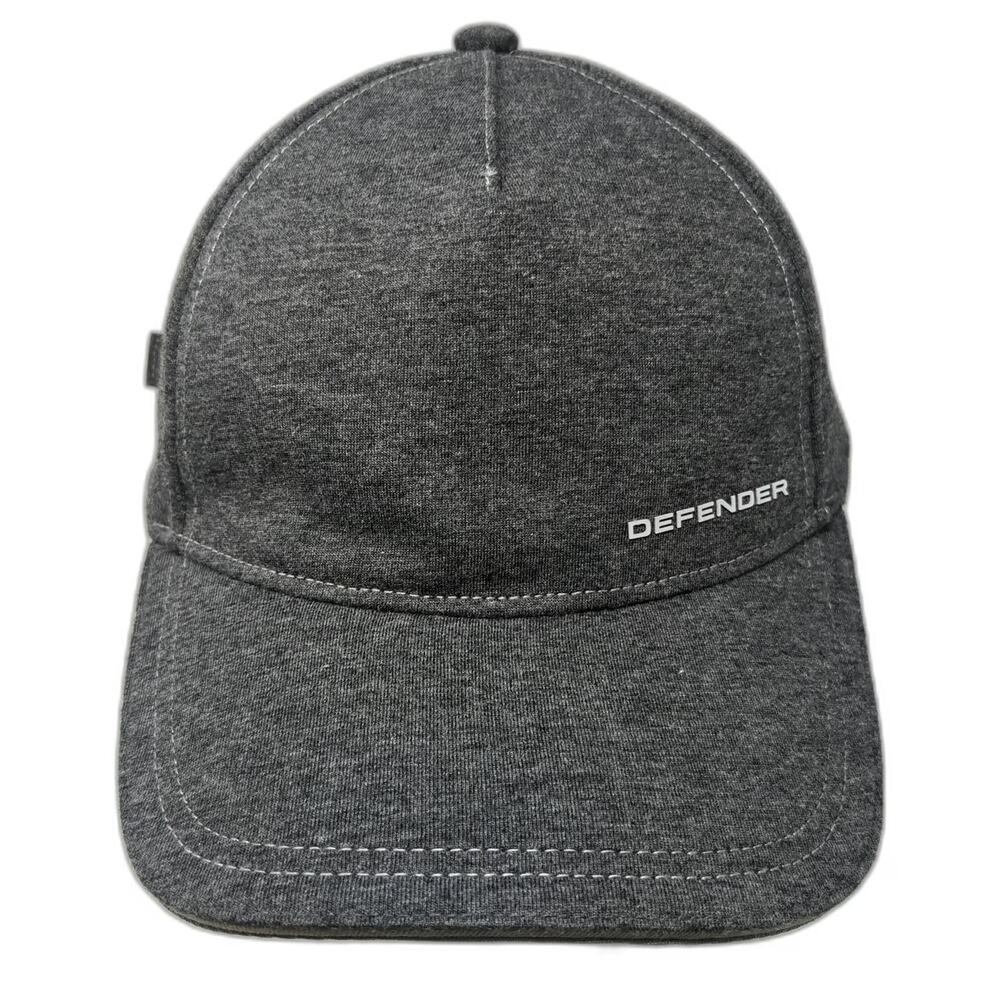 Land Rover Defender 5 Panel Gray One Size Strapback Hat Contrast Stitching